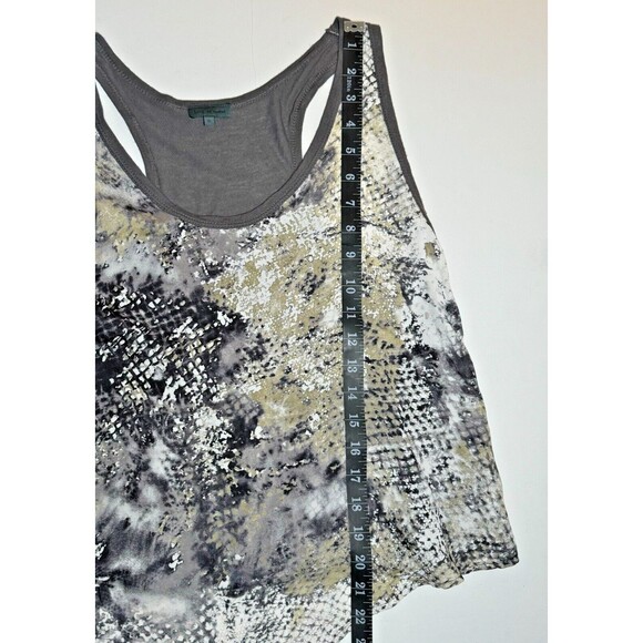 Anthropologie Left of Center Tank Top Small Gray Snake Print Abstract High Low - Picture 9 of 9